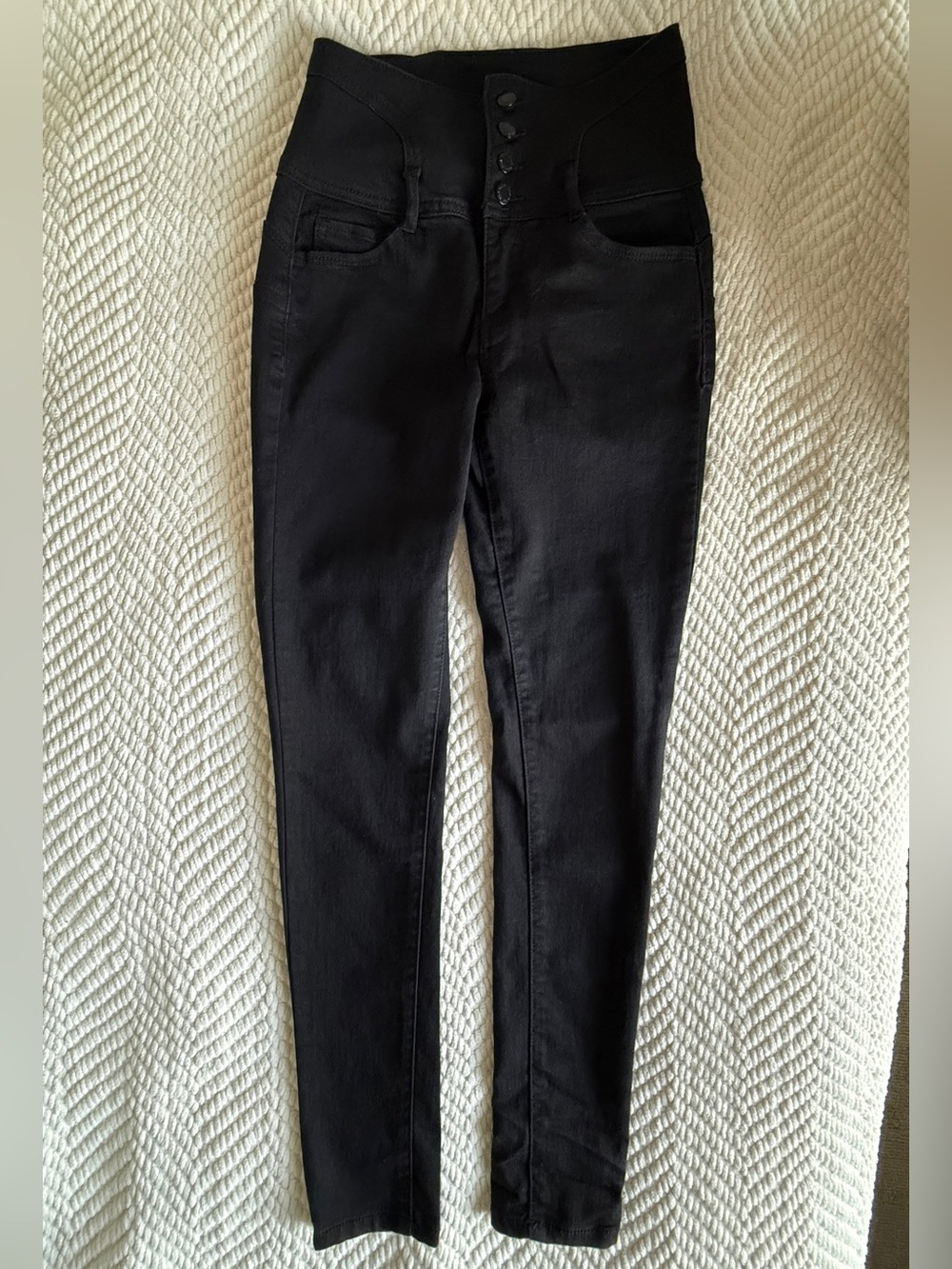 Wax Jean High-Waist Black Stretch Jeans